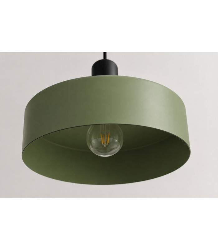 Haki Bar Pendant Ceiling Light Green 2x E27-2