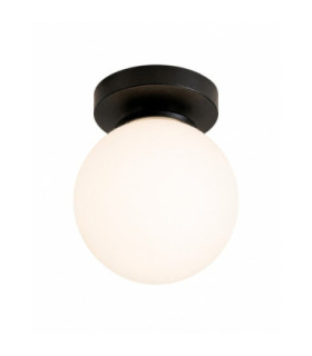 Mondi Globe Ceiling Light Black White Glass Shade 1x E27-1