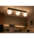 Mondi Bar Globe Ceiling Light Black White Glass Shade 3x E27-2