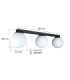 Mondi Bar Globe Ceiling Light Black White Glass Shade 3x E27-5