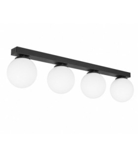 Mondi Bar Globe Ceiling Light Black White Glass Shade 4x E27-1