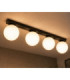 Mondi Bar Globe Ceiling Light Black White Glass Shade 4x E27-3
