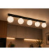 Mondi Bar Globe Ceiling Light Black White Glass Shade 5x E27-3