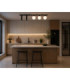Mondi Globe Ceiling Light Black White Glass Shade 5x E27/GU10-2