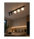 Mondi Globe Ceiling Light Black White Glass Shade 5x E27/GU10-3
