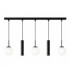 Mondi Bar Pendant Ceiling Light Black White Glass Shade 5x E27/GU10-1