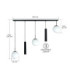 Mondi Bar Pendant Ceiling Light Black White Glass Shade 5x E27/GU10-5