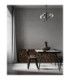 Naxis Multi Arm Semi Flush Ceiling Lamp Black Smoky Glass Shade 3x E27-2