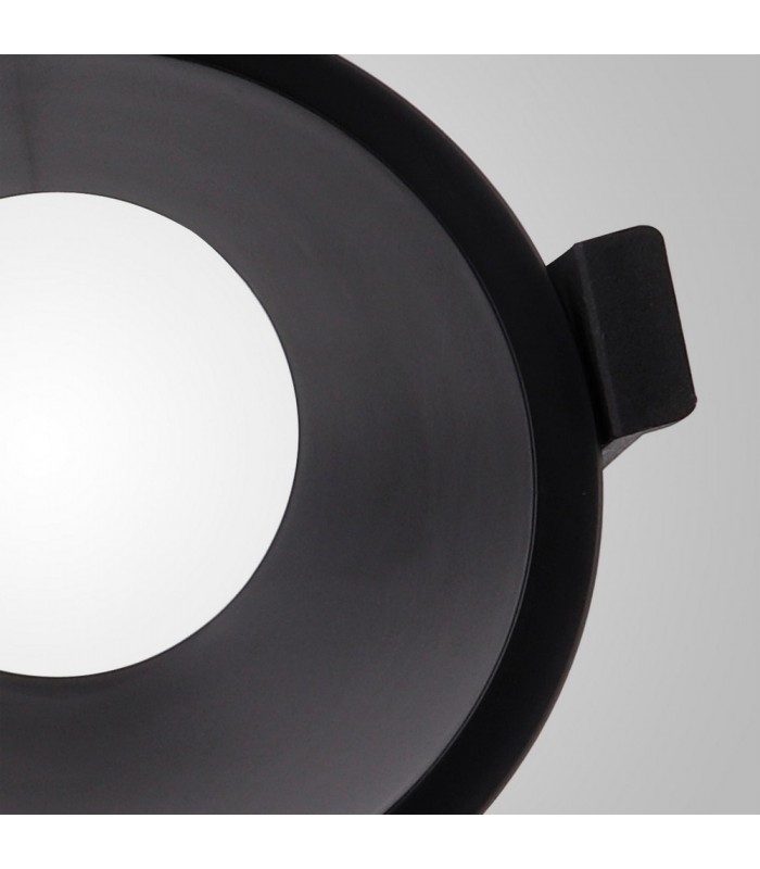 Funnel 45deg. Cut Out Recessed Spotlight Round, 1 x GU10 (Max 12W), Black - 6