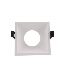 Funnel 45deg. Cut Out Recessed Spotlight Square, 1 x GU10 (Max 12W), White - 1