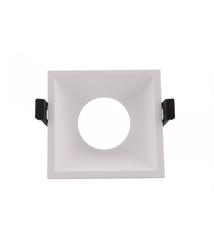 Funnel 45deg. Cut Out Recessed Spotlight Square, 1 x GU10 (Max 12W), White - 1