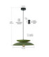 Ferro Dome Pendant Ceiling Light Green 1x E27-3