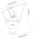 Funnel 45deg. Cut Out Recessed Spotlight Square, 1 x GU10 (Max 12W), White - 2