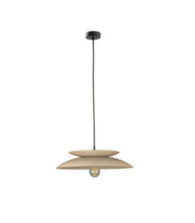 Ferro Dome Pendant Ceiling Light Beige 1x E27-1