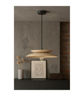 Ferro Dome Pendant Ceiling Light Beige 1x E27-2