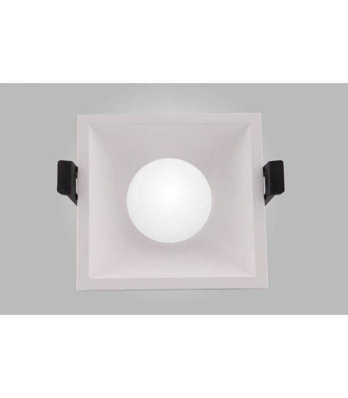 Funnel 45deg. Cut Out Recessed Spotlight Square, 1 x GU10 (Max 12W), White - 3