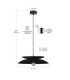 Ferro Dome Pendant Ceiling Light Black 1x E27-3