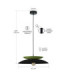 Ferro Dome Pendant Ceiling Light Black Green 1x E27-3
