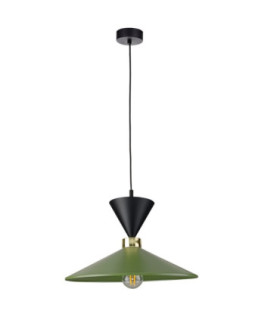 Amaris Dome Pendant Ceiling Light Green Black 1x E27-1