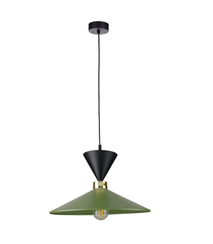 Amaris Dome Pendant Ceiling Light Green Black 1x E27-1