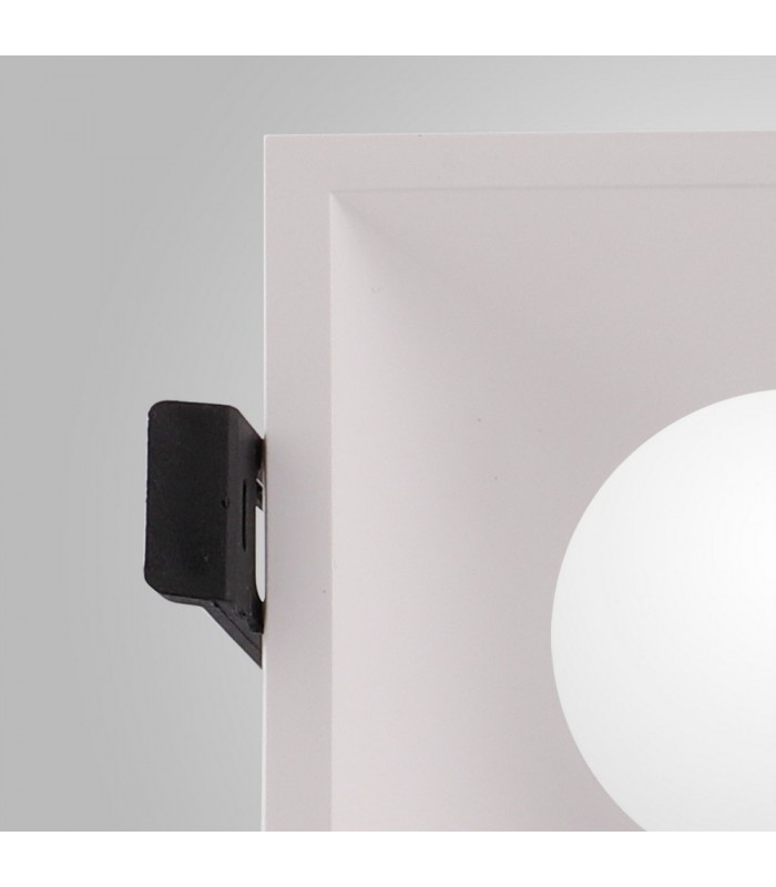 Funnel 45deg. Cut Out Recessed Spotlight Square, 1 x GU10 (Max 12W), White - 4
