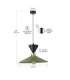 Amaris Dome Pendant Ceiling Light Green Black 1x E27-3