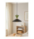 Amaris Dome Pendant Ceiling Light Black Green 1x E27-2