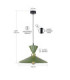 Amaris Dome Pendant Ceiling Light Green 1x E27-3