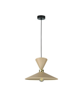 Amaris Dome Pendant Ceiling Light Beige 1x E27-1