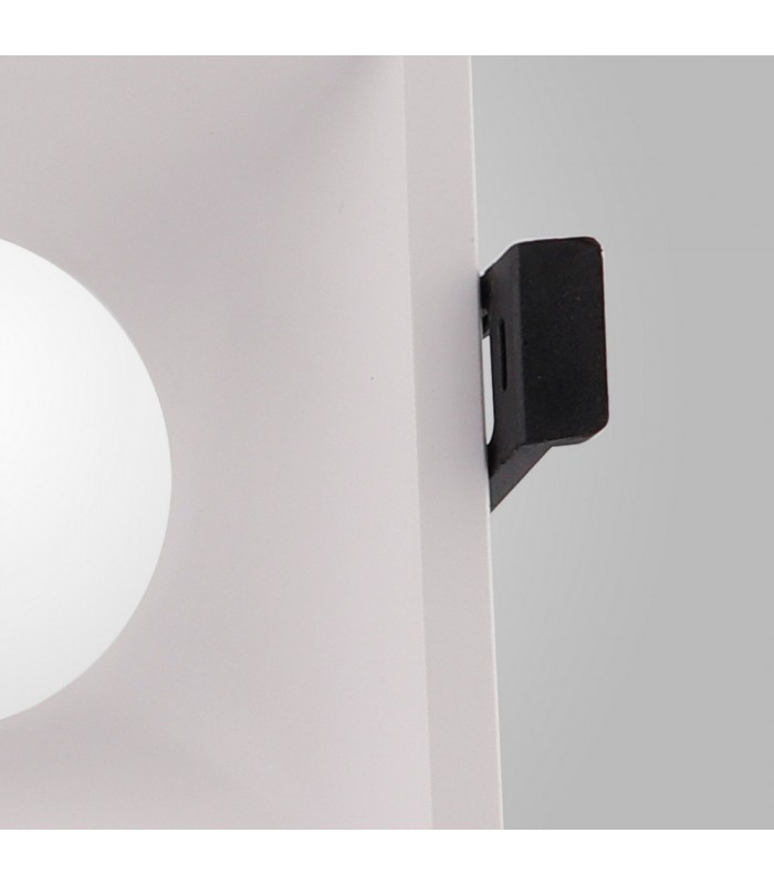 Funnel 45deg. Cut Out Recessed Spotlight Square, 1 x GU10 (Max 12W), White - 6