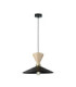 Amaris Dome Pendant Ceiling Light Beige Black 1x E27-1