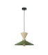 Amaris Dome Pendant Ceiling Light Beige Green 1x E27-1