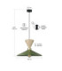 Amaris Dome Pendant Ceiling Light Beige Green 1x E27-3