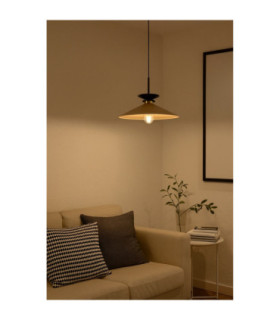 Velutto Dome Pendant Ceiling Light Beige 1x E27-2