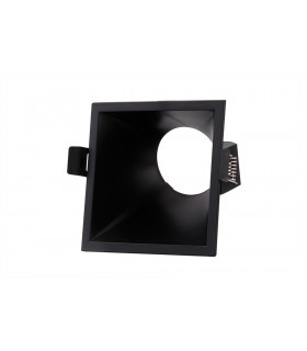 Funnel 45deg. Cut Out Recessed Spotlight Square, 1 x GU10 (Max 12W), Black - 1