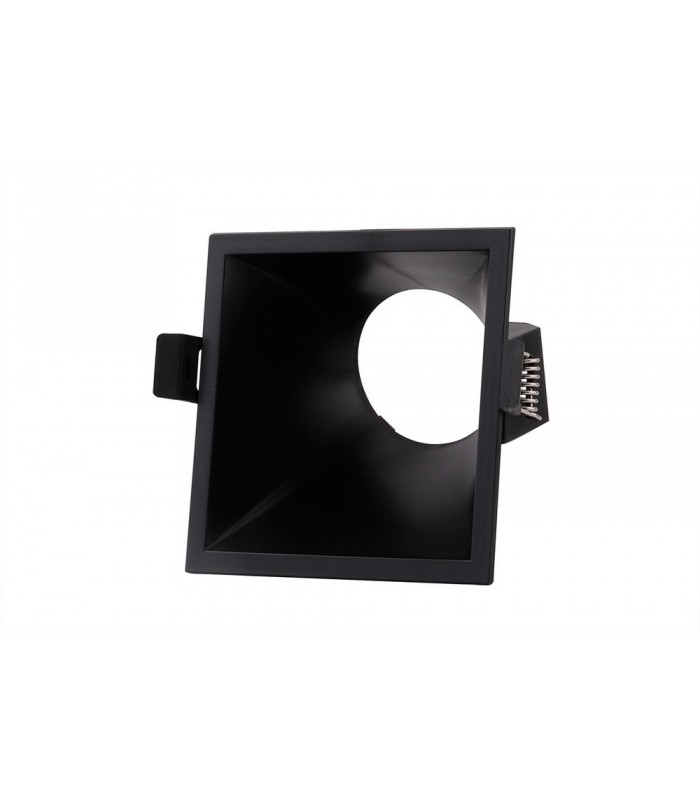 Funnel 45deg. Cut Out Recessed Spotlight Square, 1 x GU10 (Max 12W), Black - 1