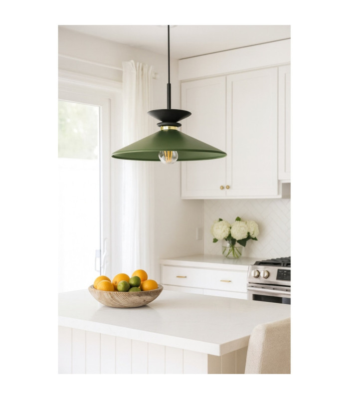 Velutto Dome Pendant Ceiling Light Green 1x E27-2