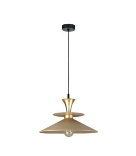 Della Dome Pendant Ceiling Light Gold Beige 1x E27-1