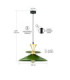 Della Dome Pendant Ceiling Light Gold Green 1x E27-3