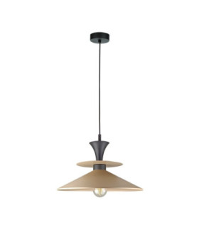 Della Dome Pendant Ceiling Light Black Beige 1x E27-1