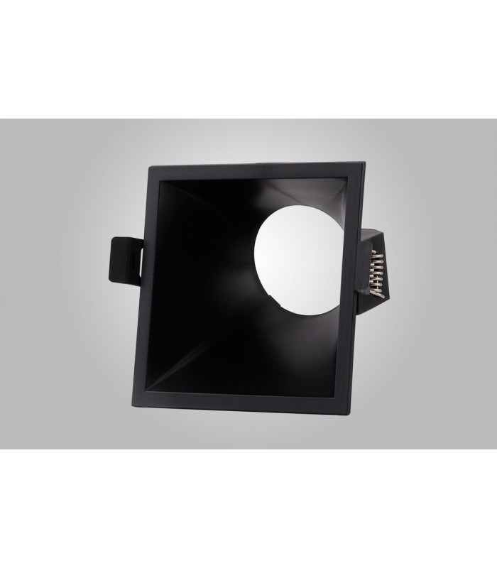 Funnel 45deg. Cut Out Recessed Spotlight Square, 1 x GU10 (Max 12W), Black - 3