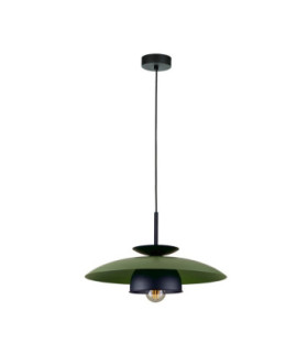 Zenya Dome Pendant Ceiling Light Green Black 1x E27-1