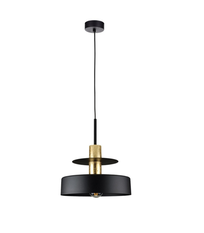 Solea Dome Pendant Ceiling Light Black Gold 1x E27-1