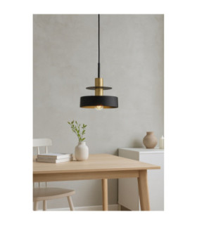 Solea Dome Pendant Ceiling Light Black Gold 1x E27-2