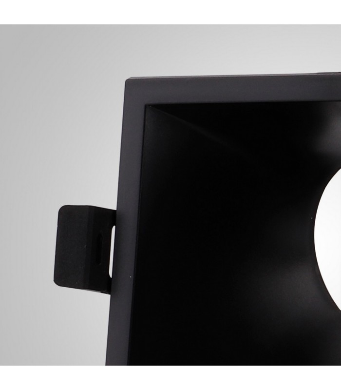 Funnel 45deg. Cut Out Recessed Spotlight Square, 1 x GU10 (Max 12W), Black - 4
