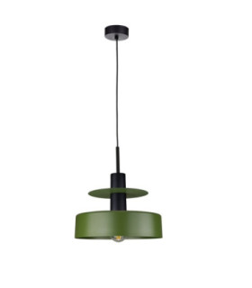 Solea Dome Pendant Ceiling Light Green Black 1x E27-1