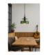 Solea Dome Pendant Ceiling Light Green Black 1x E27-2