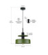 Solea Dome Pendant Ceiling Light Green Black 1x E27-3