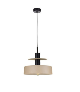 Solea Dome Pendant Ceiling Light Beige Black 1x E27-1