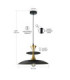 Celesta Dome Pendant Ceiling Light Black Gold 1x E27-3
